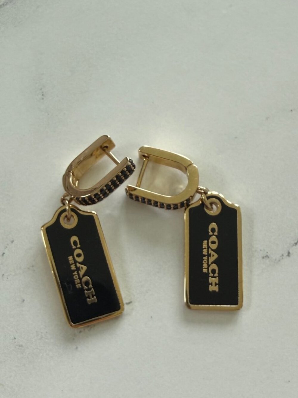 Coach Hangtag Drop Earrings